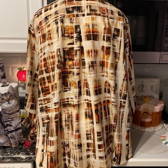 L womens Catherine’s casual long roll tab sleeve plus size top 4X.  Like new - Picture 4 of 5